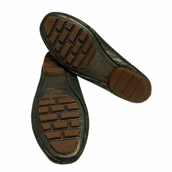 Coach ‘Pat’ Metallic Driving Moccasins Loafers Flats Leather Size 6 Rare - Picture 6 of 13